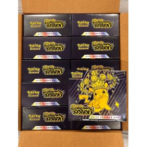 Pokemon TCG SV8 Surging Sparks Elite Trainer 10-Box CASE SEALED IN STOCK!