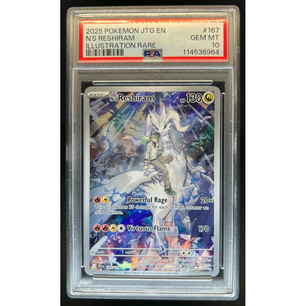 2025 Pokemon SV Journey Together JTG EN N's Reshiram Promo Cards #167/159 PSA 10